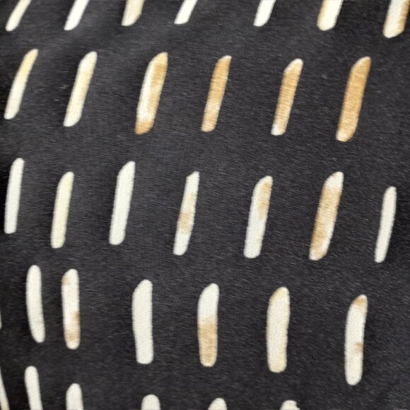 LARK & RO BLACK|BEIGE PRINT RUFFLE EDGED WRAP MIDI DRESS WOMEN SIZE M - Picture 8 of 9